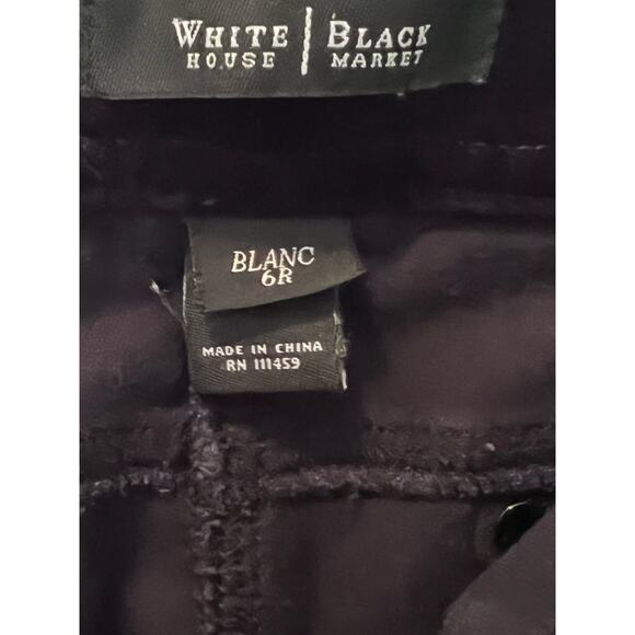 White House Black Market size 6R Black Velvet Pants - Picture 3 of 8